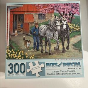 Like New 300 Large Piece Jigsaw Puzzle, “Back In The Harness”